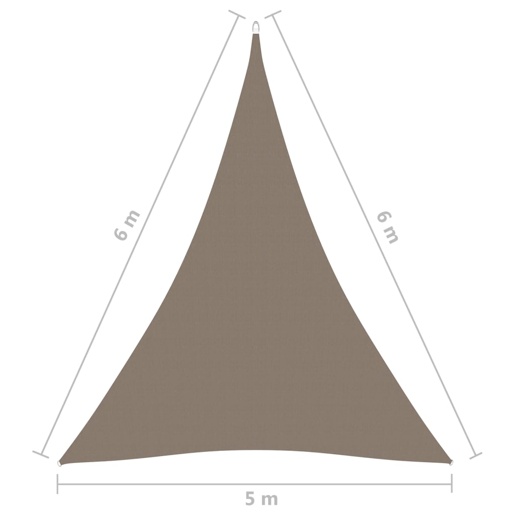 Aurinkopurje Oxford-kangas kolmio 5x6x6 m harmaanruskea - Sisustajankoti.fi