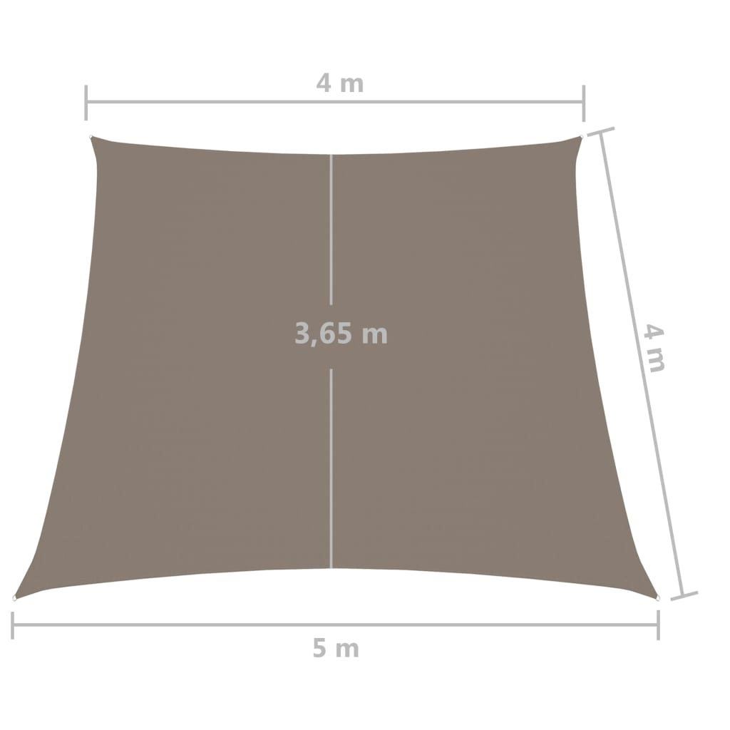 Aurinkopurje Oxford-kangas puolisuunnikas 4/5x4 m harmaanruskea - Sisustajankoti.fi