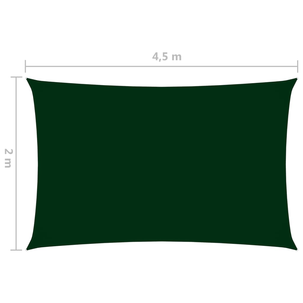 Aurinkopurje Oxford-kangas suorakaide 2x4,5 m tummanvihreä - Sisustajankoti.fi