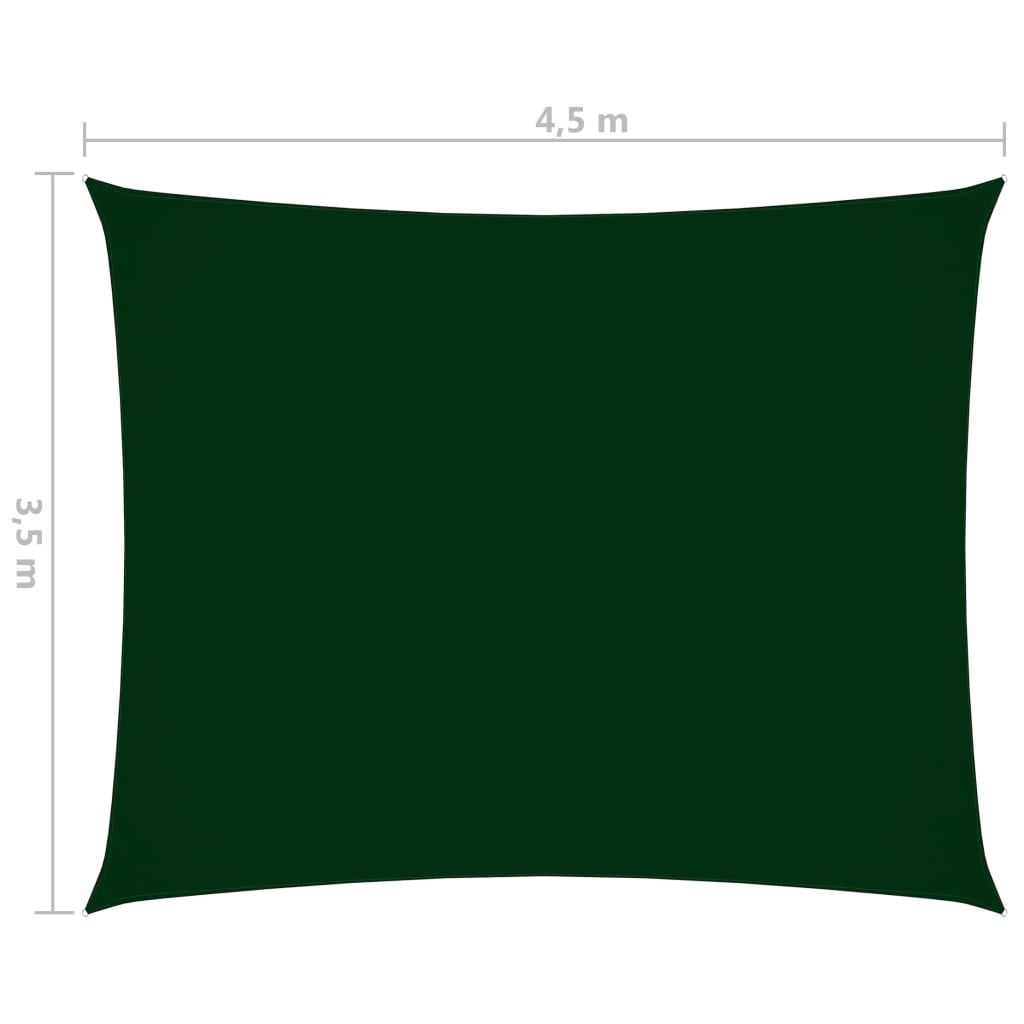 Aurinkopurje Oxford-kangas suorakaide 3,5x4,5 m tummanvihreä - Sisustajankoti.fi