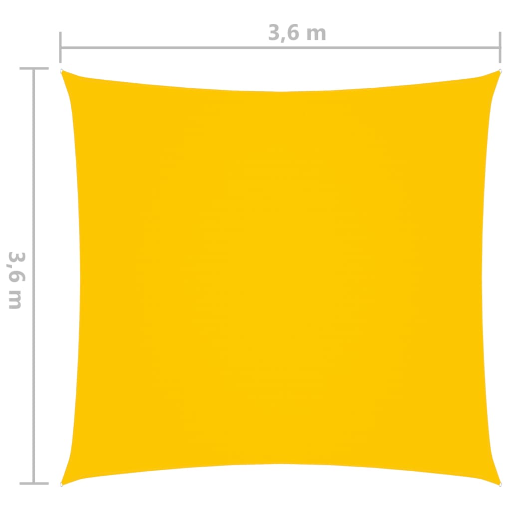 Aurinkopurje Oxford-kangas neliö 3,6x3,6 m keltainen - Sisustajankoti.fi