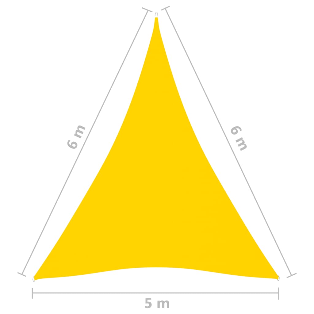 Aurinkopurje Oxford-kangas kolmio 5x6x6 m keltainen - Sisustajankoti.fi