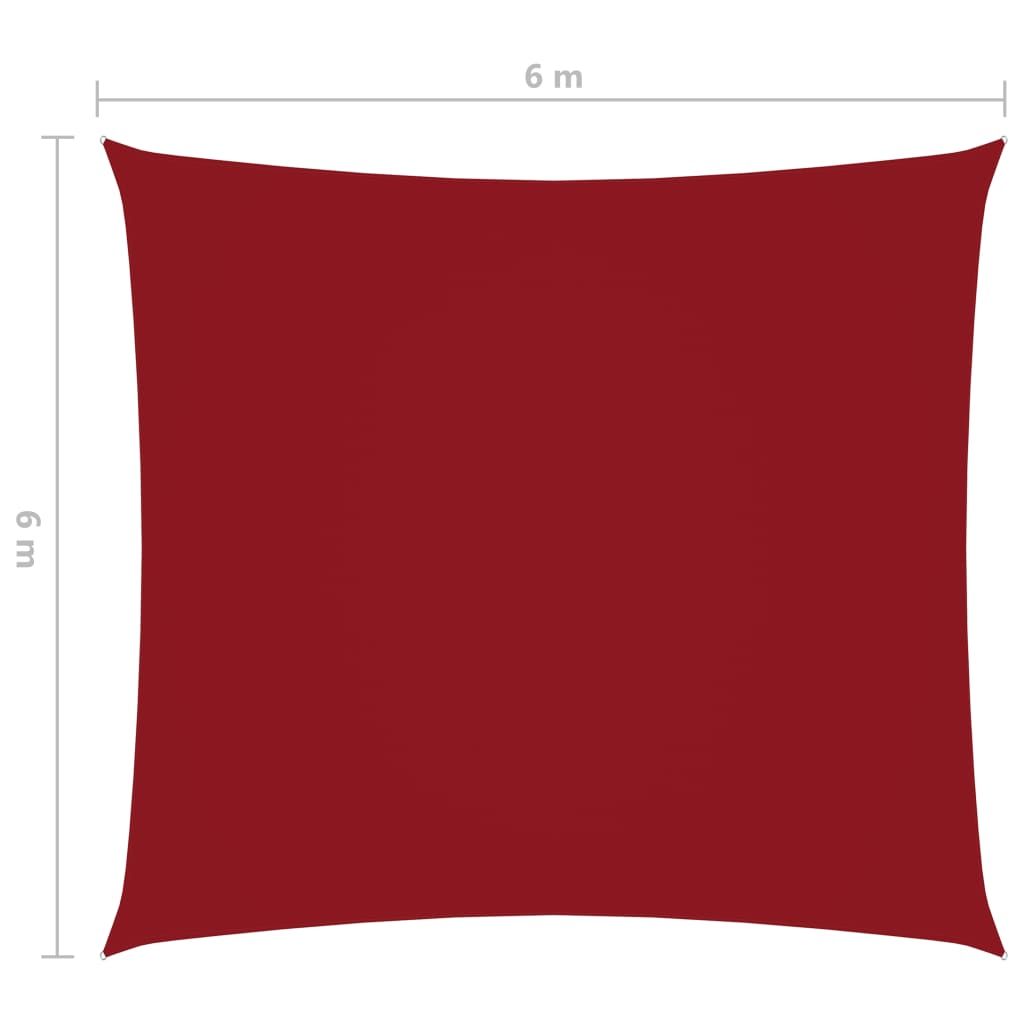 Aurinkopurje Oxford-kangas neliö 6x6 m punainen - Sisustajankoti.fi