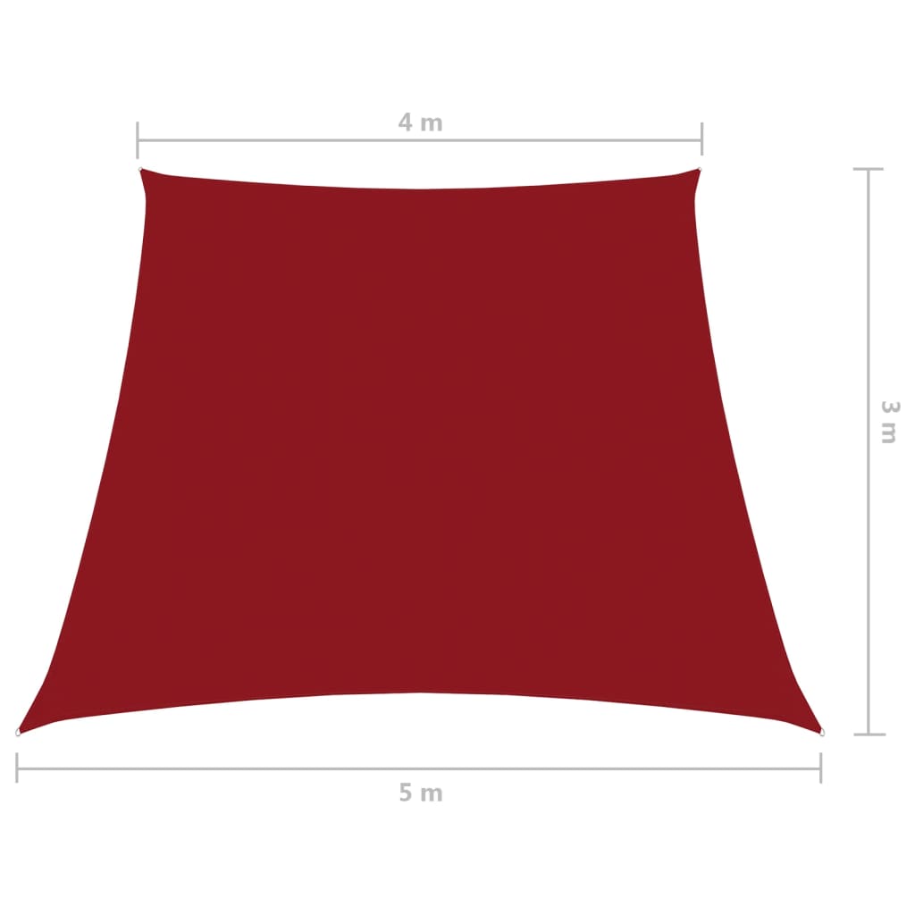 Aurinkopurje Oxford-kangas puolisuunnikas 4/5x3 m punainen - Sisustajankoti.fi