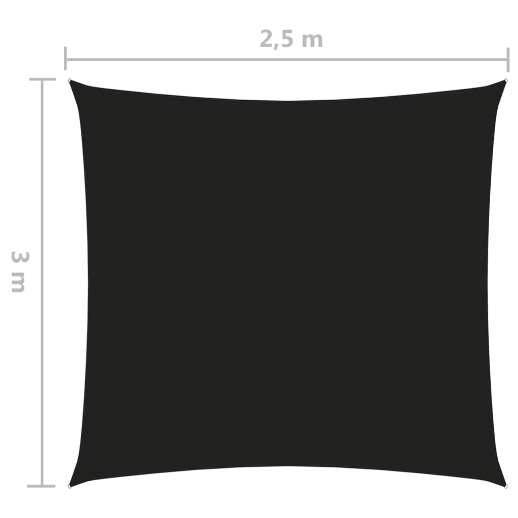 Aurinkopurje Oxford-kangas suorakaide 2,5x3 m musta - Sisustajankoti.fi
