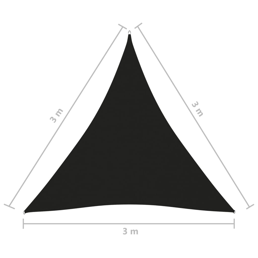 Aurinkopurje Oxford-kangas kolmio 3x3x3 m musta - Sisustajankoti.fi