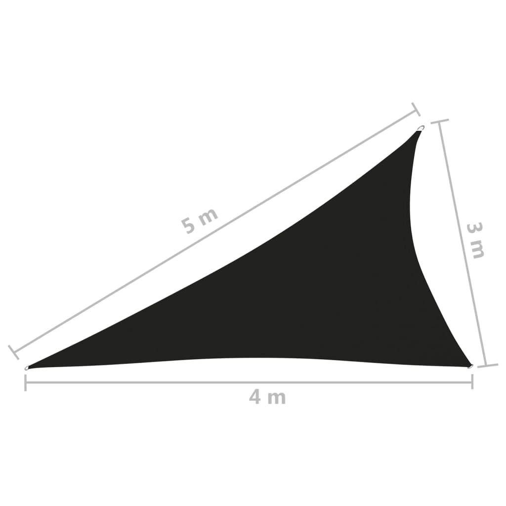 Aurinkopurje Oxford-kangas kolmio 3x4x5 m musta - Sisustajankoti.fi