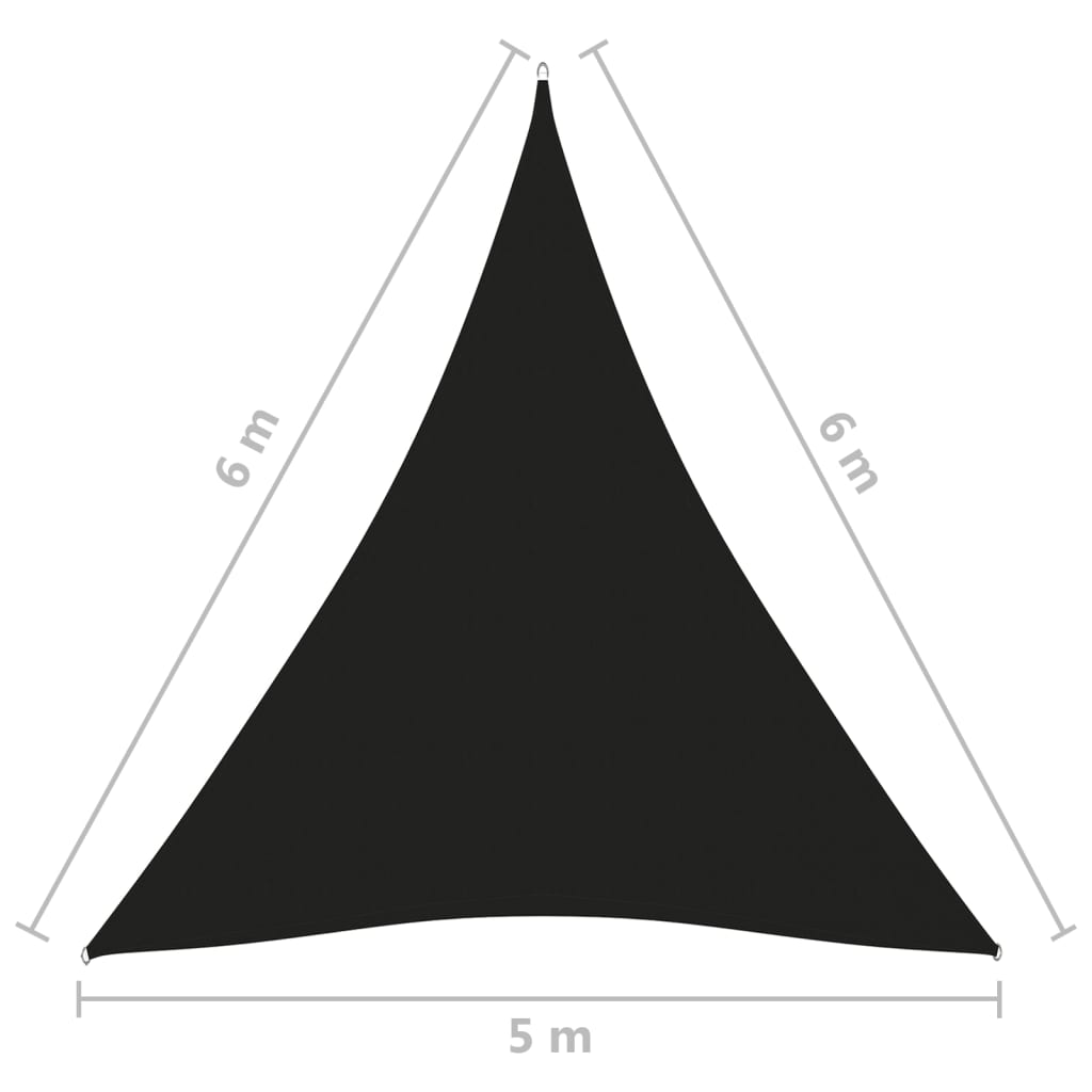 Aurinkopurje Oxford-kangas kolmio 5x6x6 m musta - Sisustajankoti.fi