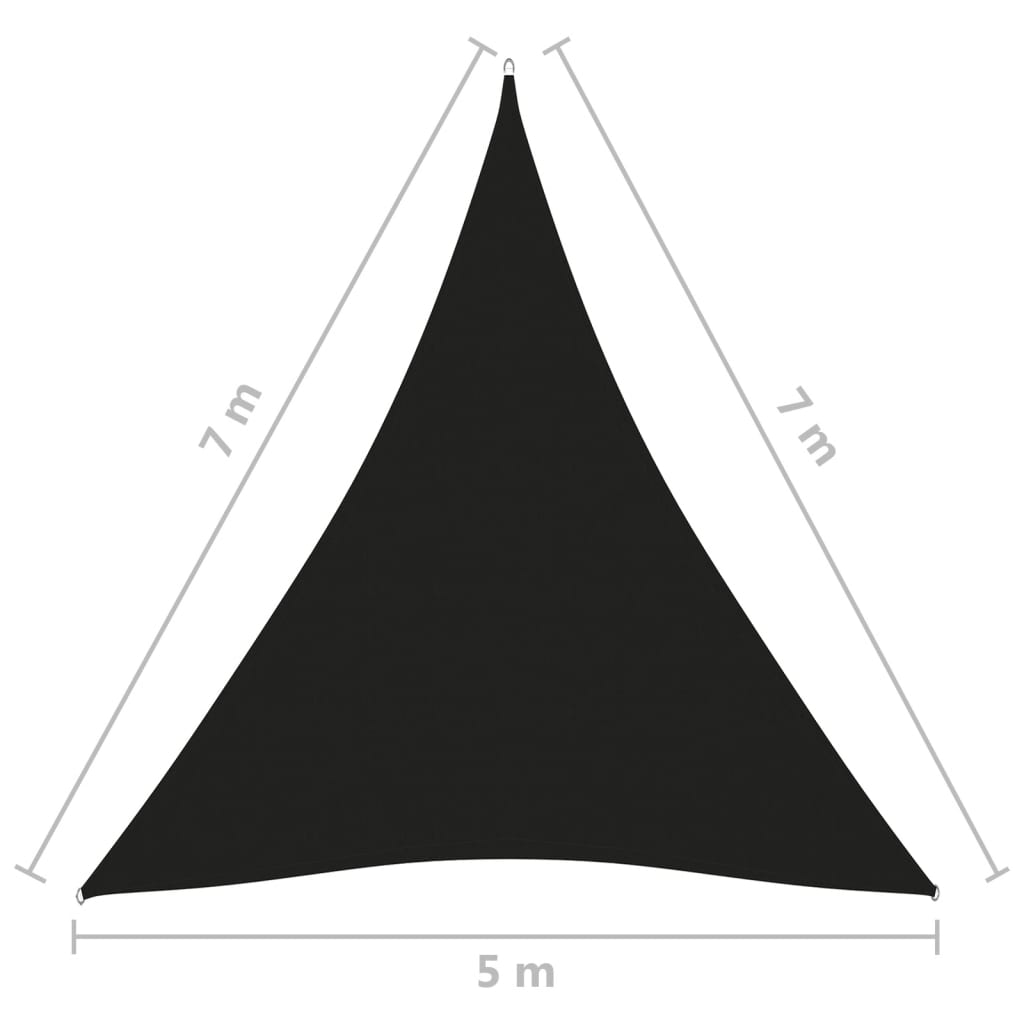 Aurinkopurje Oxford-kangas kolmio 5x7x7 m musta - Sisustajankoti.fi