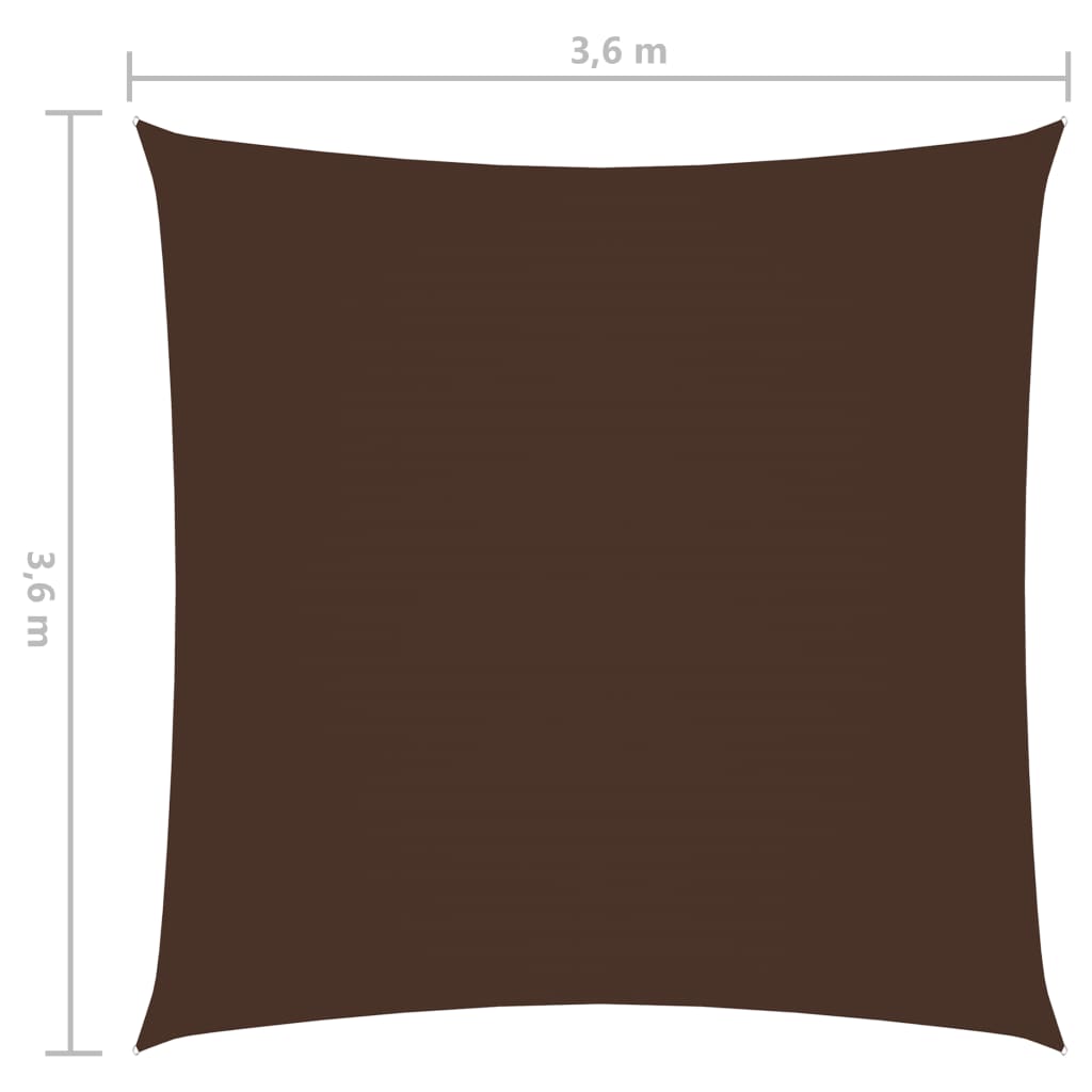Aurinkopurje Oxford-kangas neliö 3,6x3,6 m ruskea - Sisustajankoti.fi
