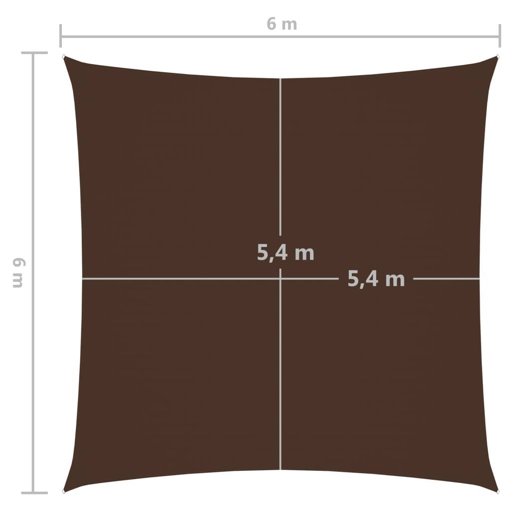 Aurinkopurje Oxford-kangas neliö 6x6 m ruskea - Sisustajankoti.fi