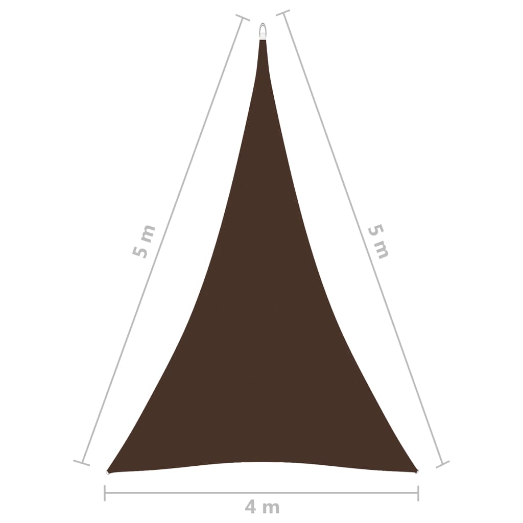 Aurinkopurje Oxford-kangas kolmio 4x5x5 m ruskea - Sisustajankoti.fi