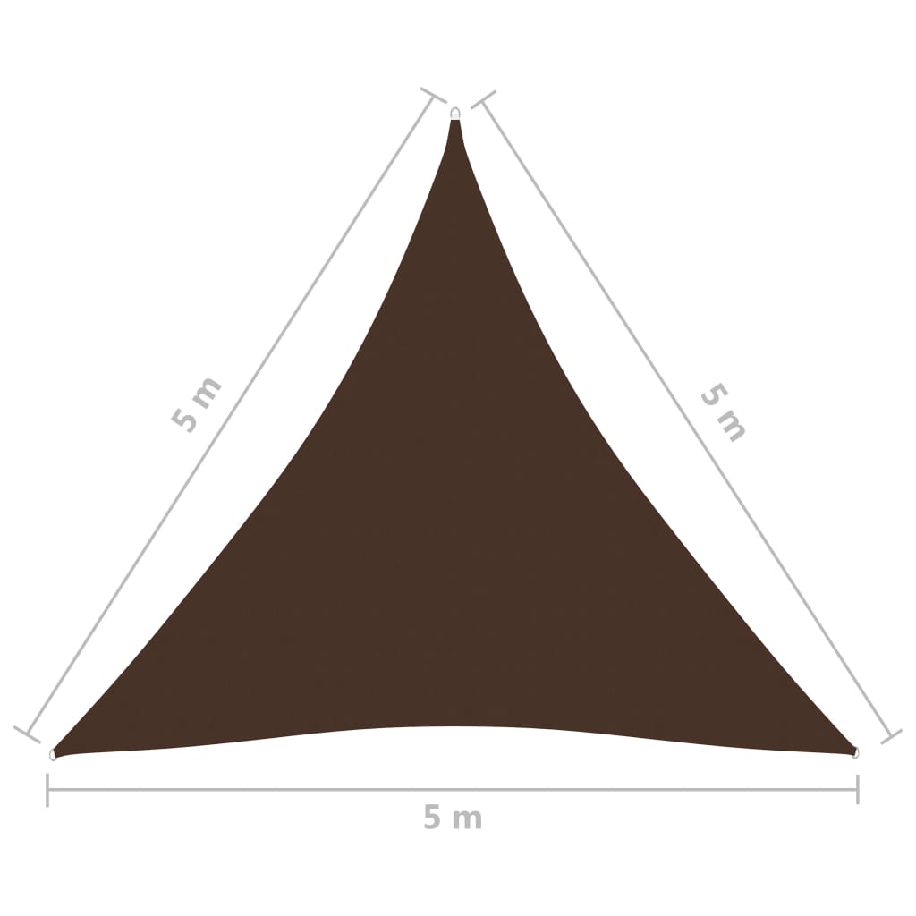 Aurinkopurje Oxford-kangas kolmio 5x5x5 m ruskea - Sisustajankoti.fi
