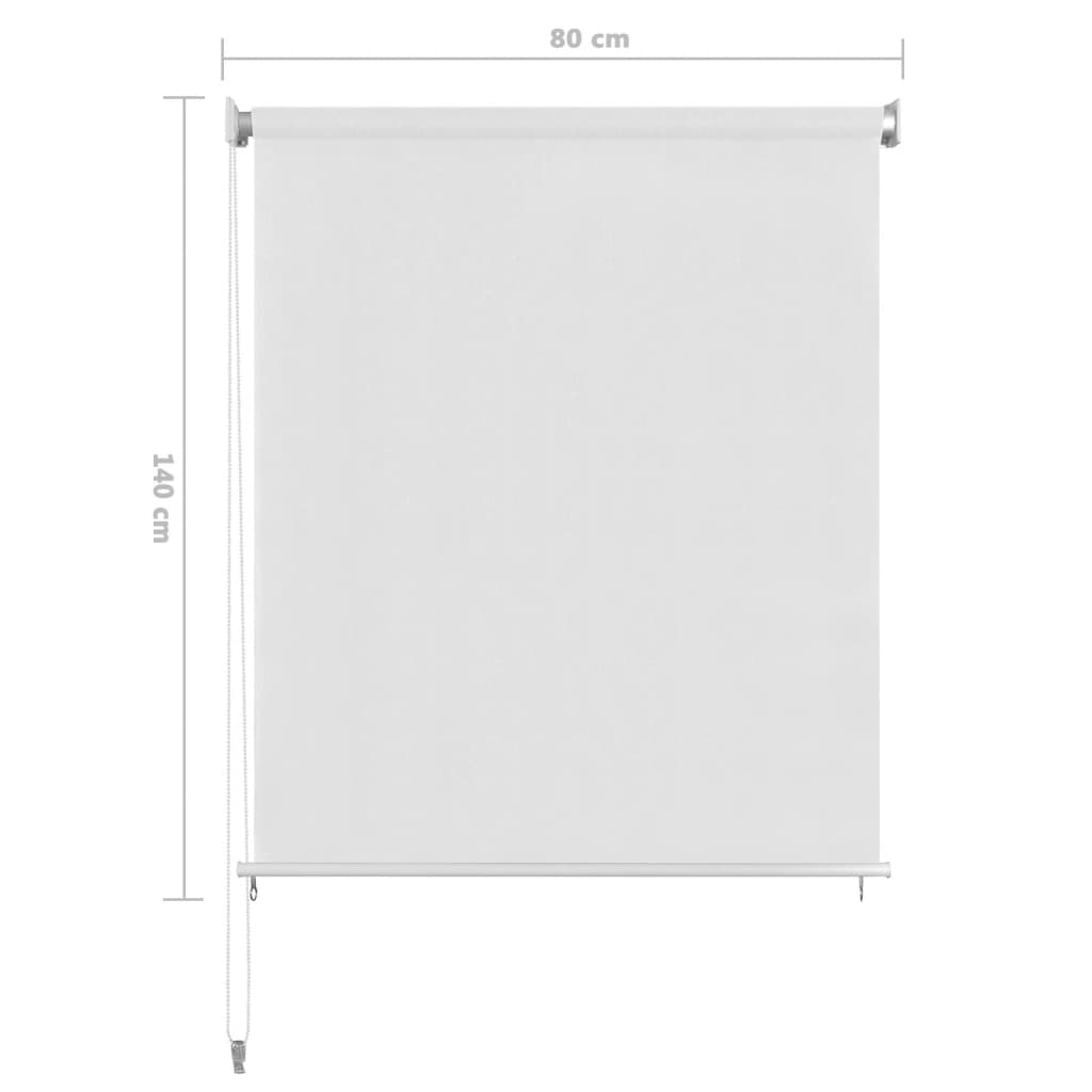 Ulkorullaverho valkoinen 80x140 cm HDPE - Sisustajankoti.fi
