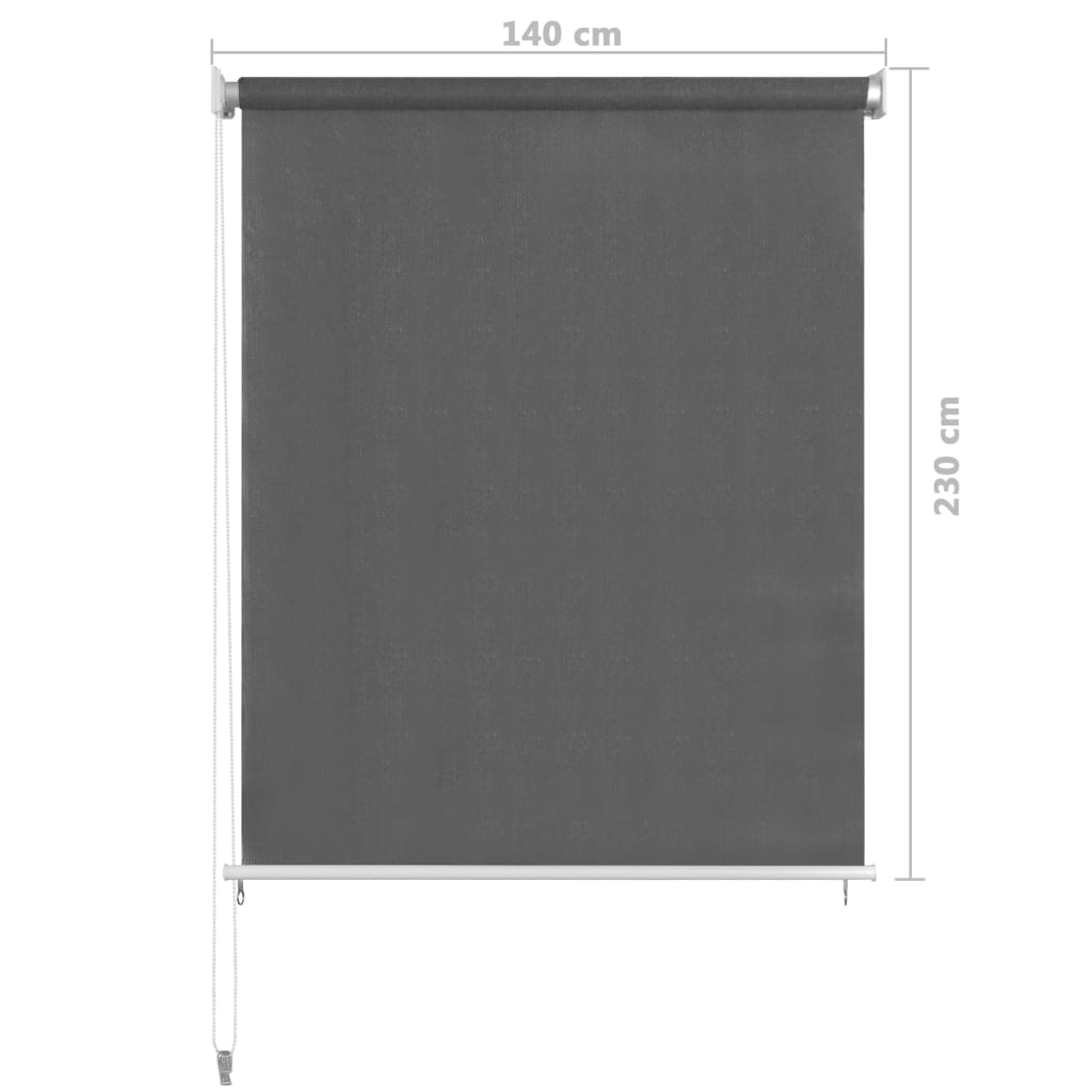 Rullaverho ulkotiloihin 140x230 cm antrasiitti - Sisustajankoti.fi