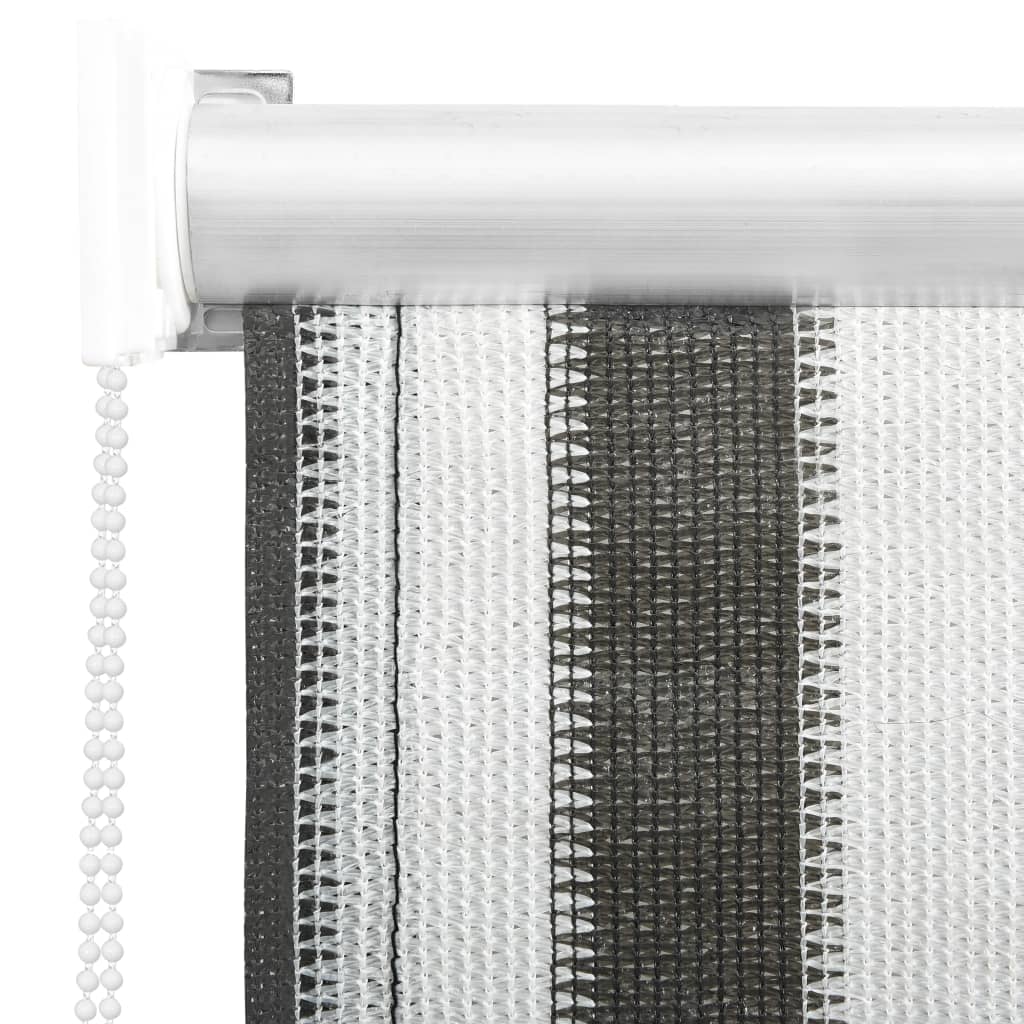312680 Outdoor Roller Blind 80x140 cm Anthracite and White Stripe - Sisustajankoti.fi