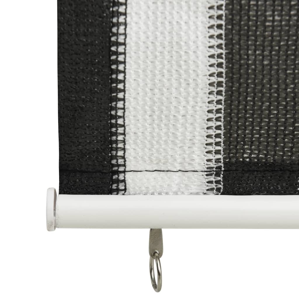312680 Outdoor Roller Blind 80x140 cm Anthracite and White Stripe - Sisustajankoti.fi
