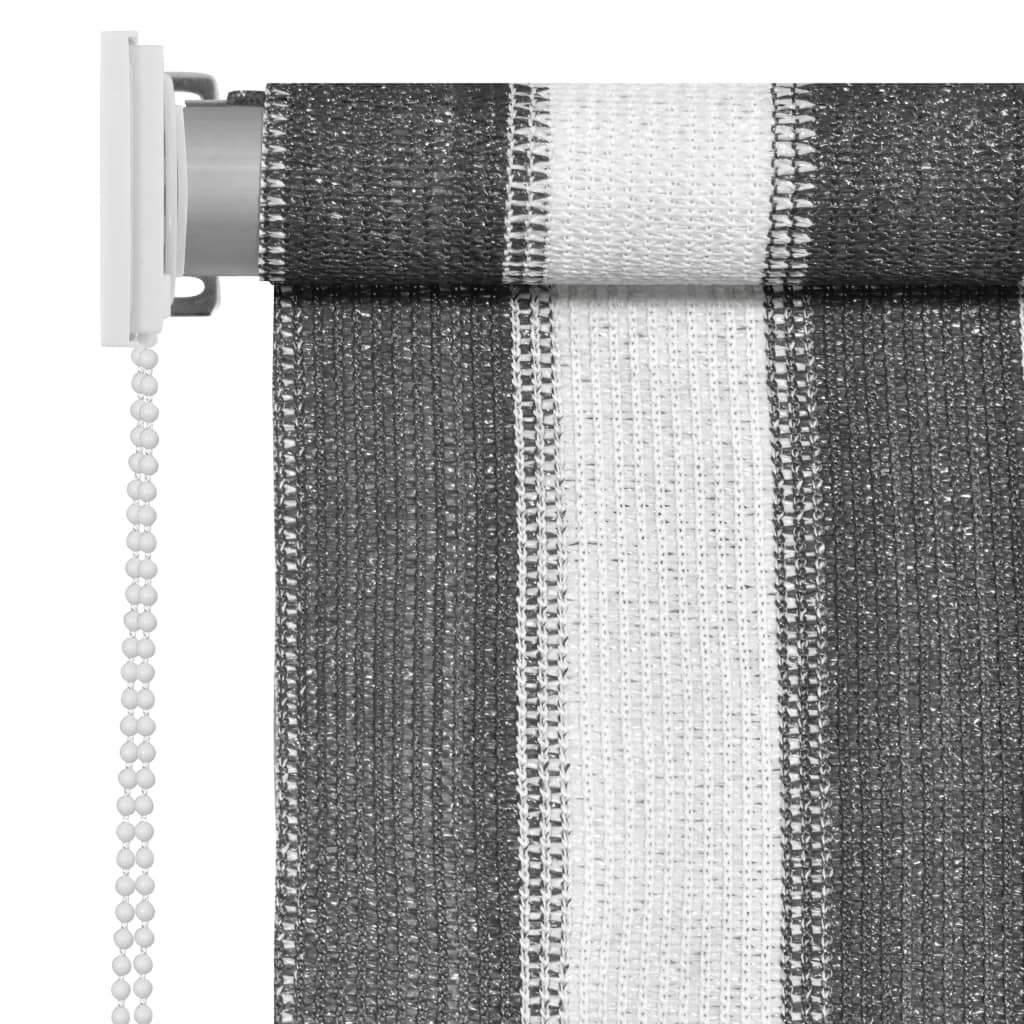 312692 Outdoor Roller Blind 60x230 cm Anthracite and White Stripe - Sisustajankoti.fi