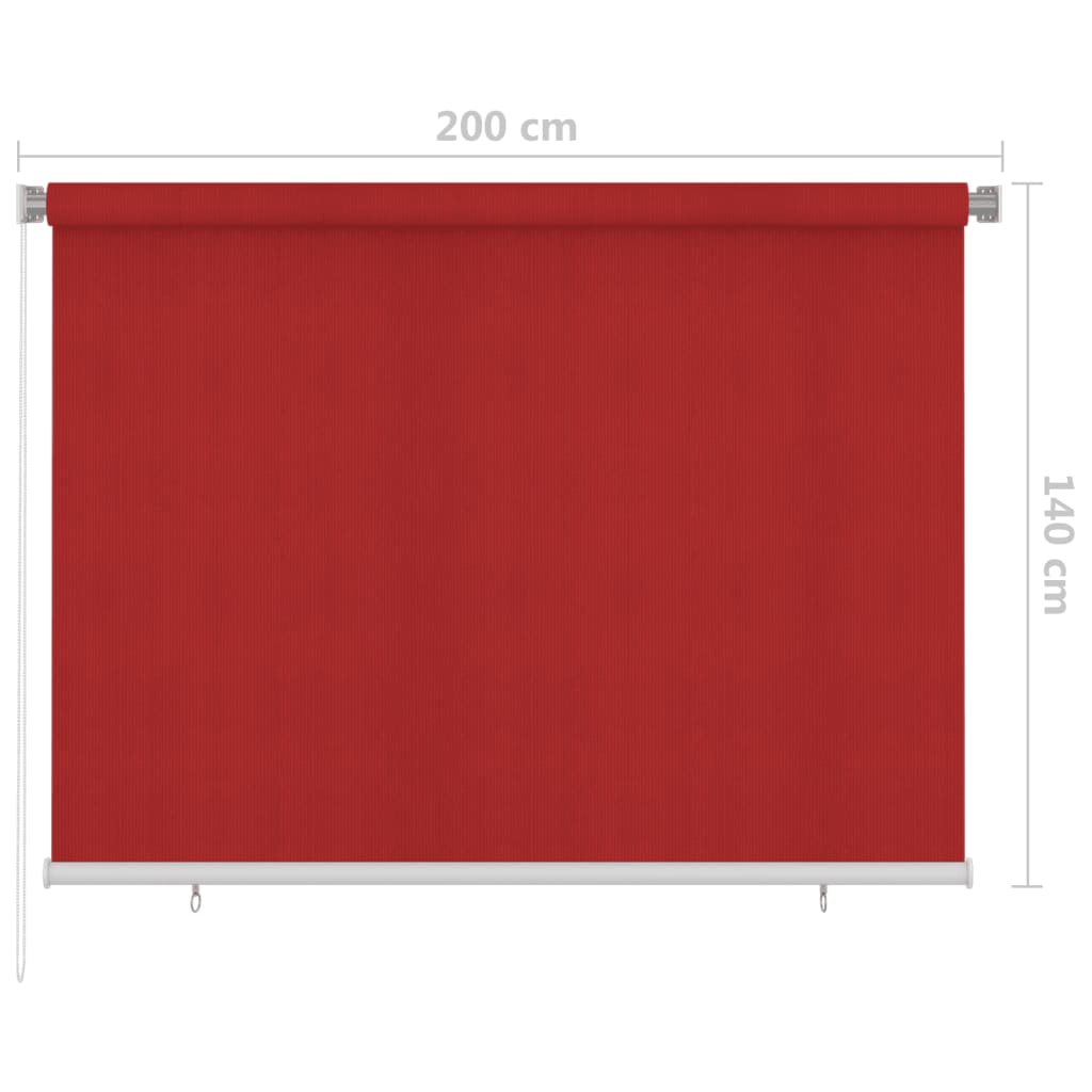 Rullaverho ulkotiloihin 200x140 cm punainen - Sisustajankoti.fi