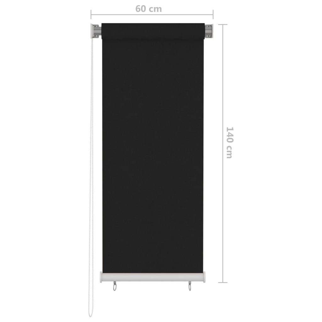 Rullaverho ulkotiloihin 60x140 cm musta - Sisustajankoti.fi