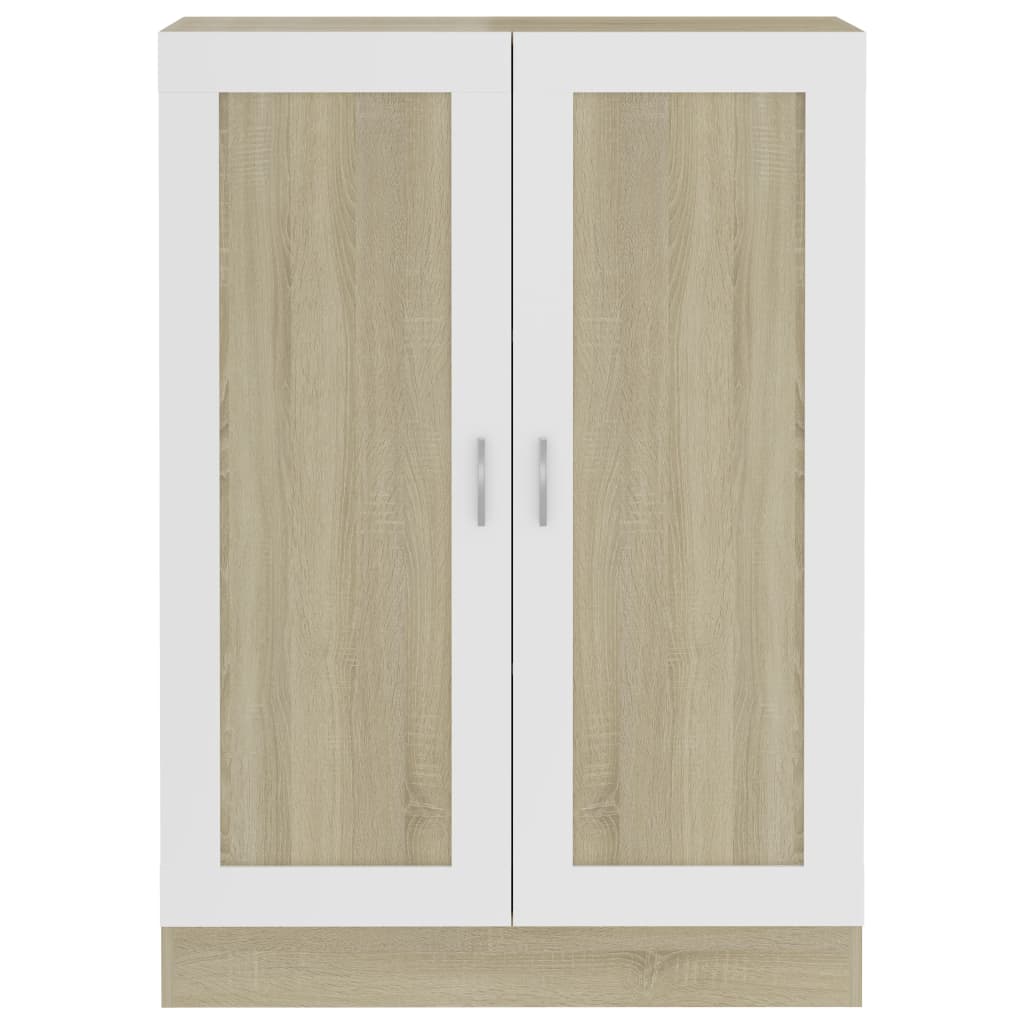 Kirjahylly valkoinen ja Sonoma-tammi 82,5x30,5x115 cm - Sisustajankoti.fi