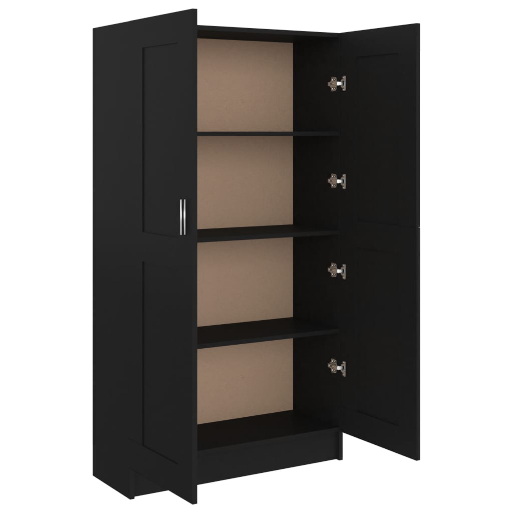 Kirjahylly musta 82,5x30,5x150 cm - Sisustajankoti.fi