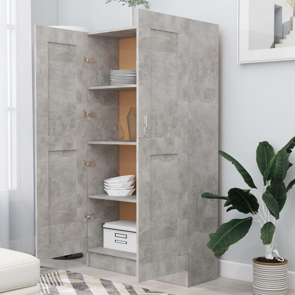 Kirjahylly betoninharmaa 82,5x30,5x150 cm - Sisustajankoti.fi