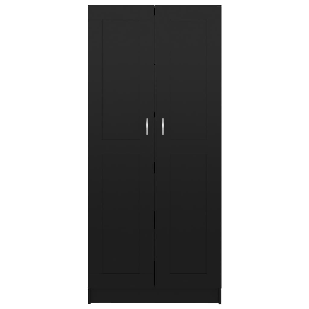 Kirjahylly korkeakiilto musta 82,5x30,5x185,5 cm - Sisustajankoti.fi