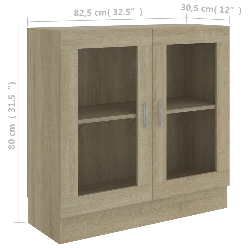 Vitriinikaappi tammi 82,5x30,5x80 cm - Sisustajankoti.fi