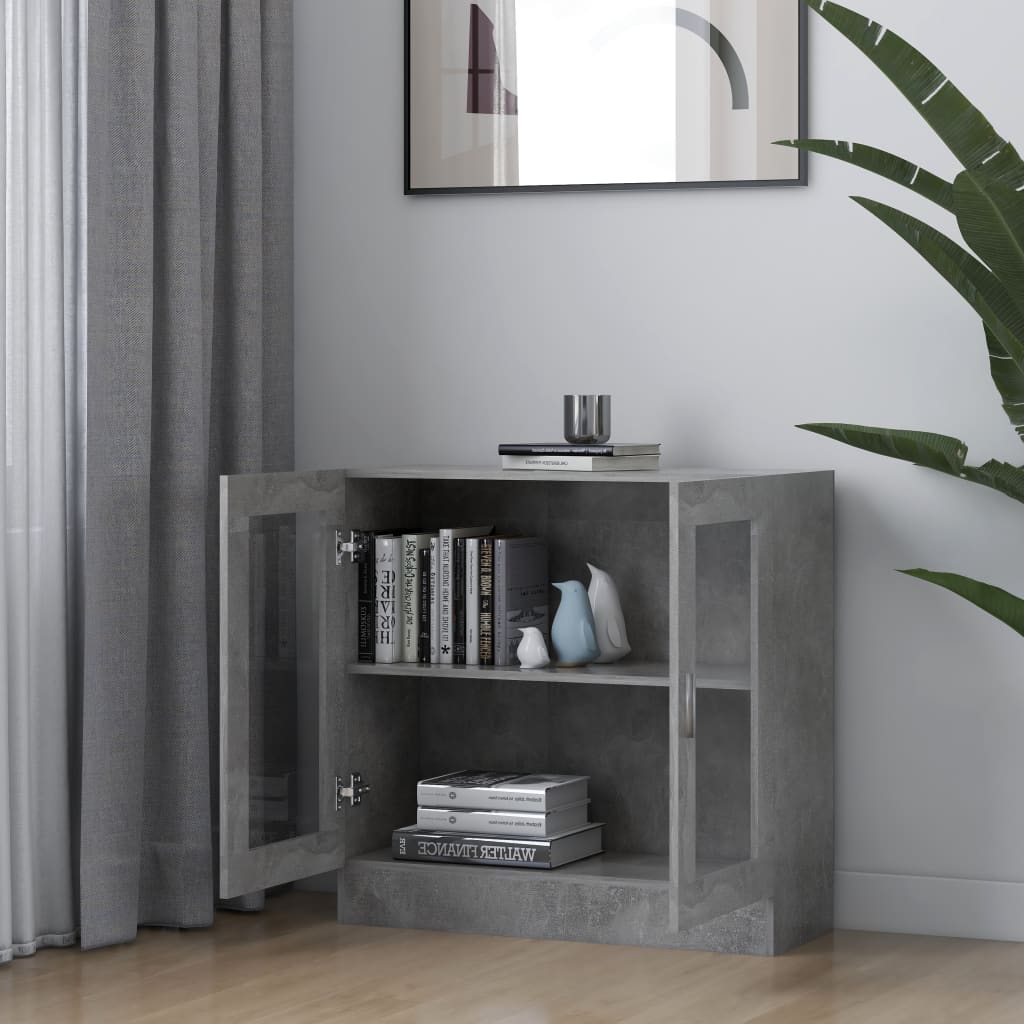 Vitriinikaappi betoninharmaa 82,5x30,5x80 cm - Sisustajankoti.fi