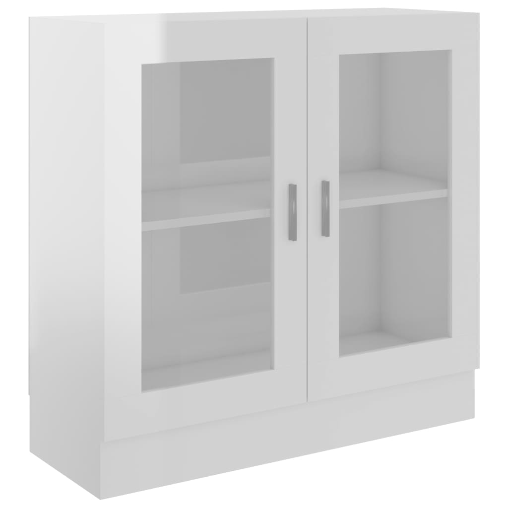 Vitriinikaappi korkeakiilto valkoinen 82,5x30,5x80 cm - Sisustajankoti.fi