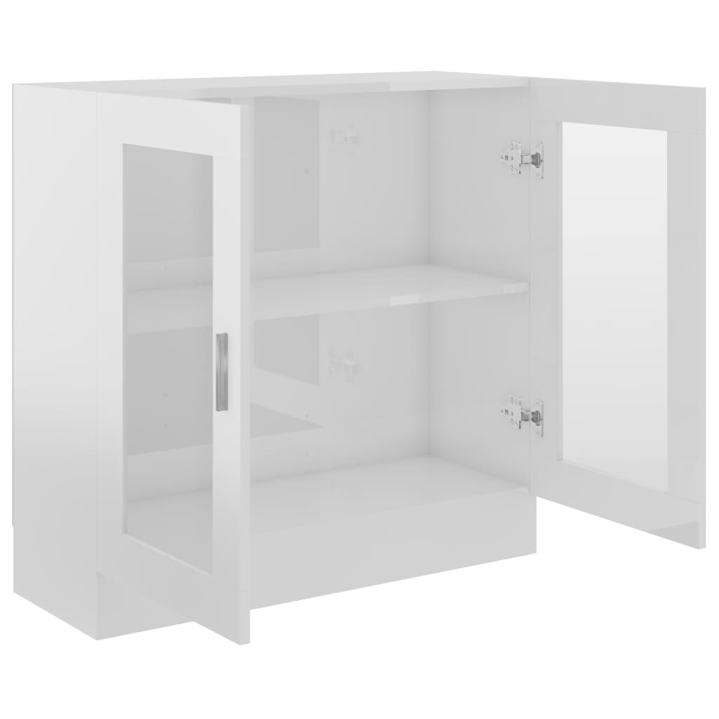 Vitriinikaappi korkeakiilto valkoinen 82,5x30,5x80 cm - Sisustajankoti.fi