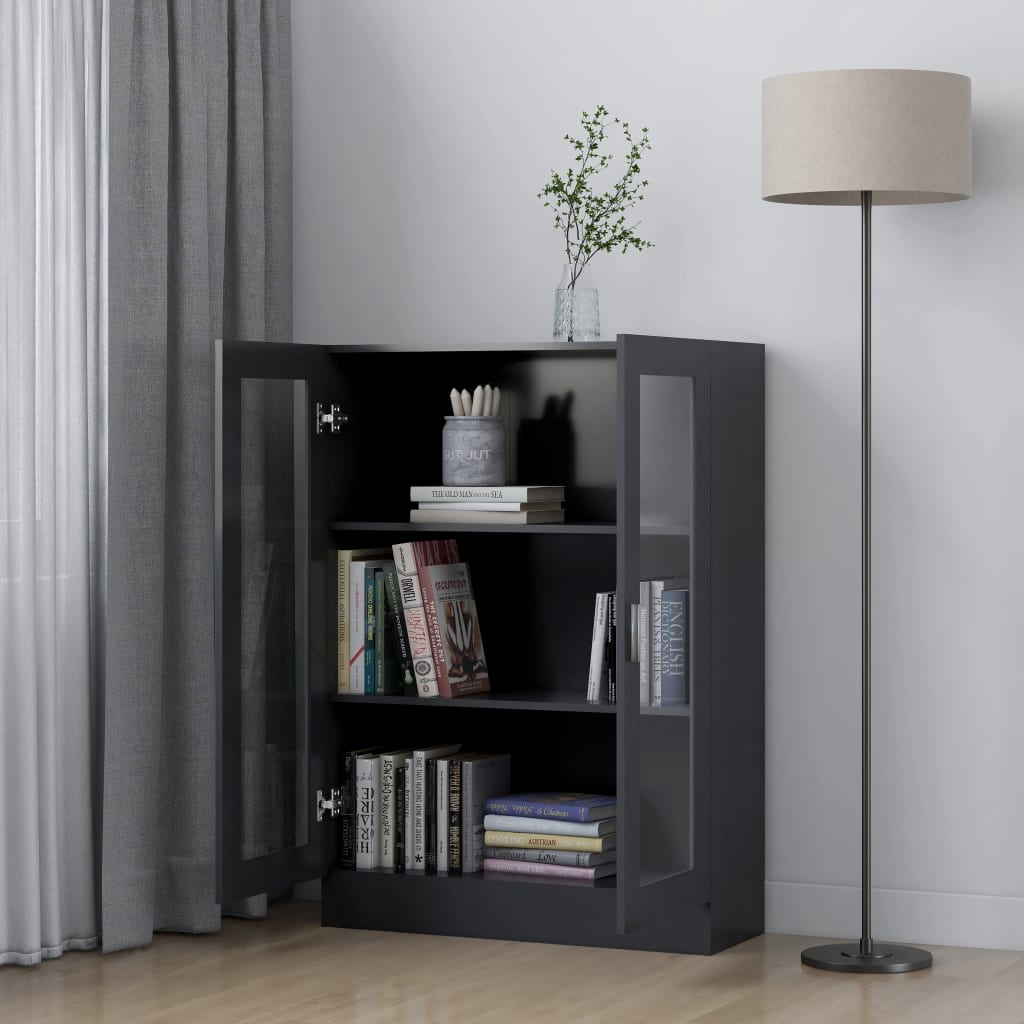 Vitriinikaappi harmaa 82,5x30,5x115 cm - Sisustajankoti.fi