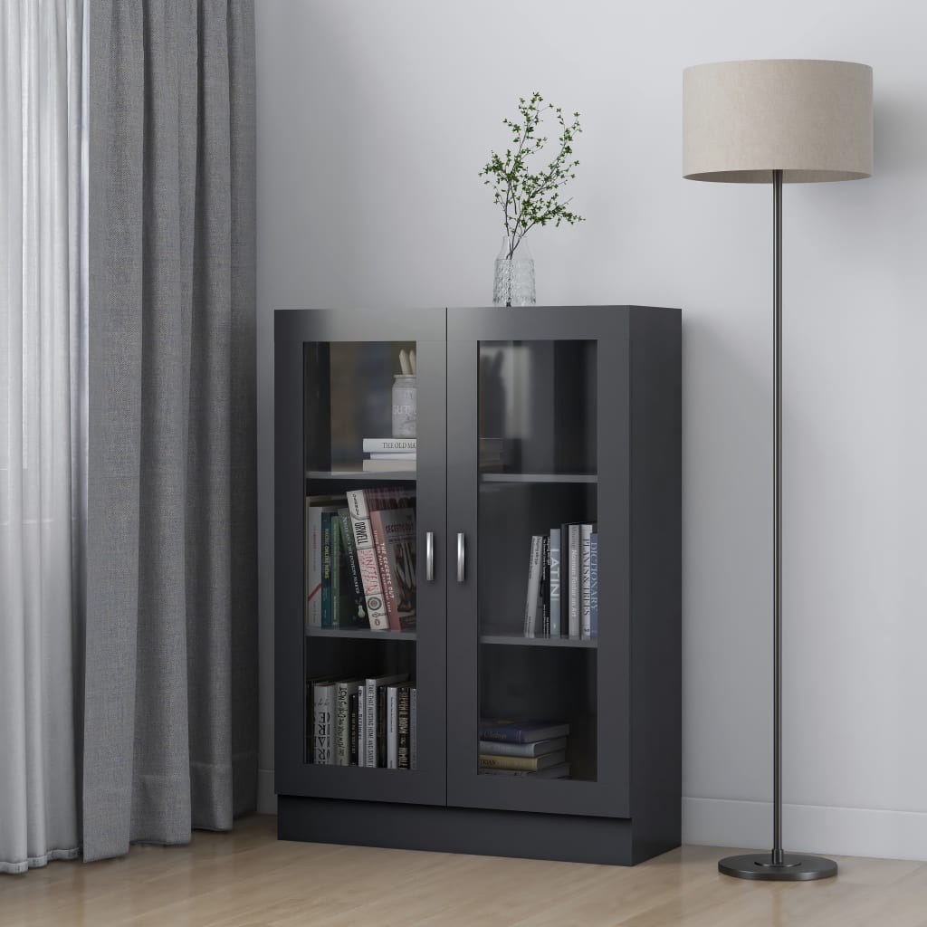 Vitriinikaappi harmaa 82,5x30,5x115 cm - Sisustajankoti.fi