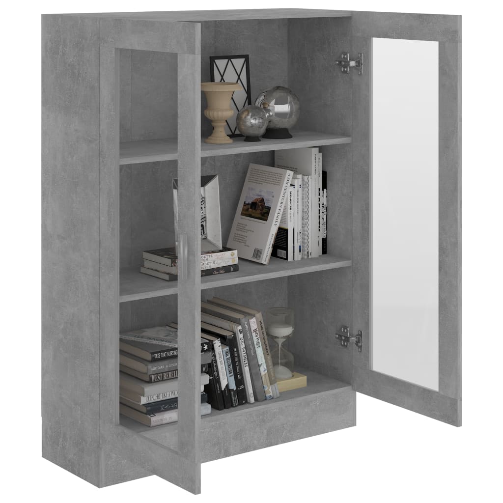 Vitriinikaappi betoninharmaa 82,5x30,5x115 cm - Sisustajankoti.fi