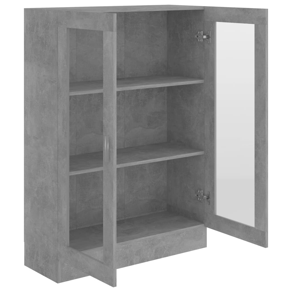 Vitriinikaappi betoninharmaa 82,5x30,5x115 cm - Sisustajankoti.fi