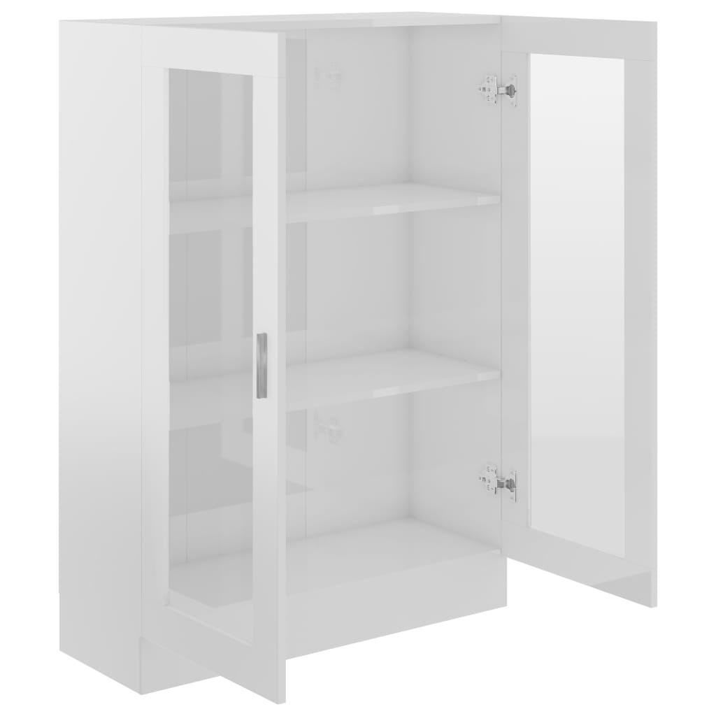 Vitriinikaappi korkeakiilto valkoinen 82,5x30,5x115cm - Sisustajankoti.fi