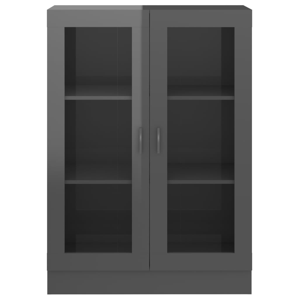 Vitriinikaappi korkeakiilto harmaa 82,5x30,5x115 cm - Sisustajankoti.fi