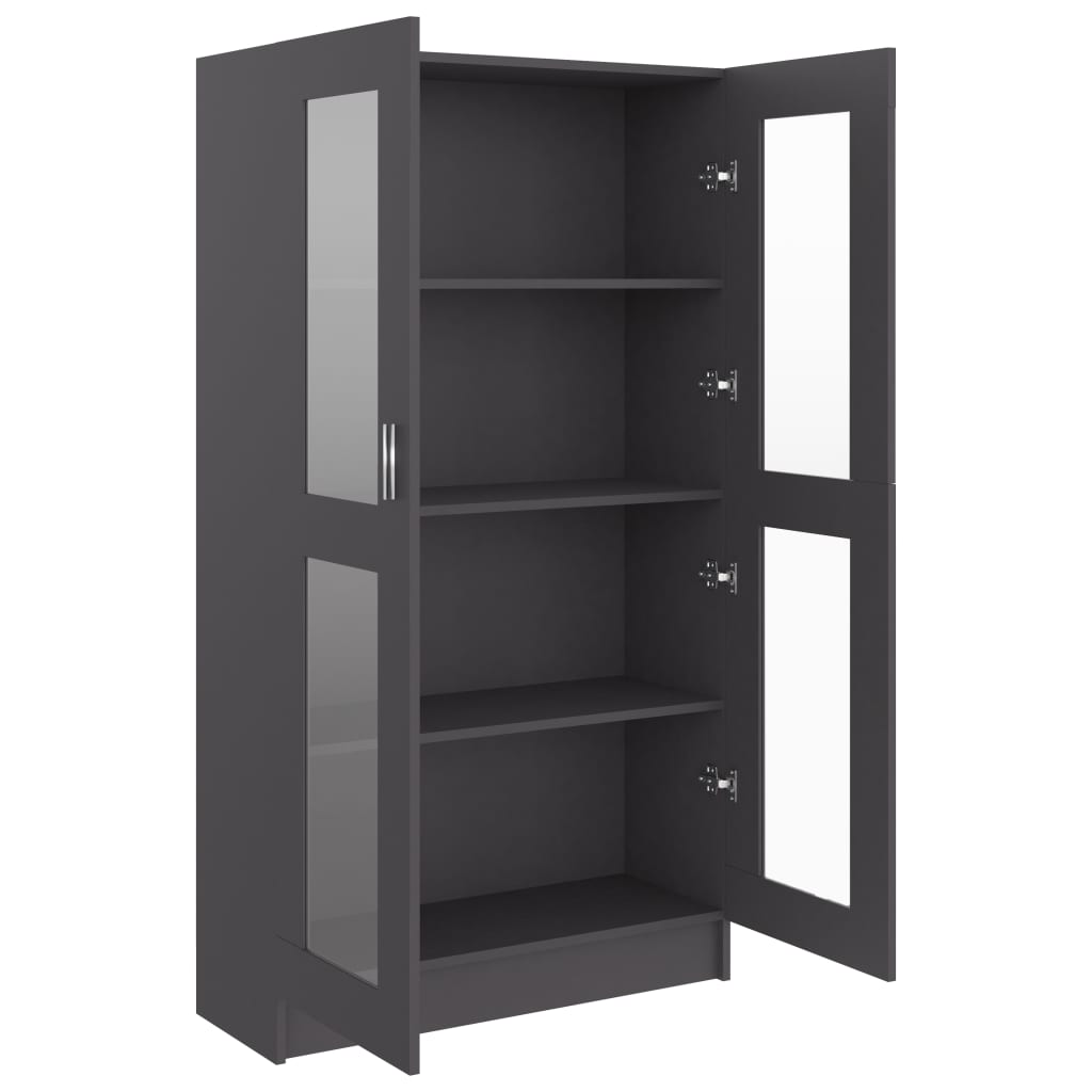 Vitriinikaappi harmaa 82,5x30,5x150 cm - Sisustajankoti.fi