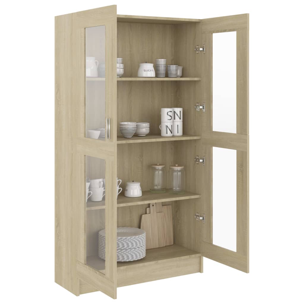 Vitriinikaappi Sonoma-tammi 82,5x30,5x150 cm - Sisustajankoti.fi