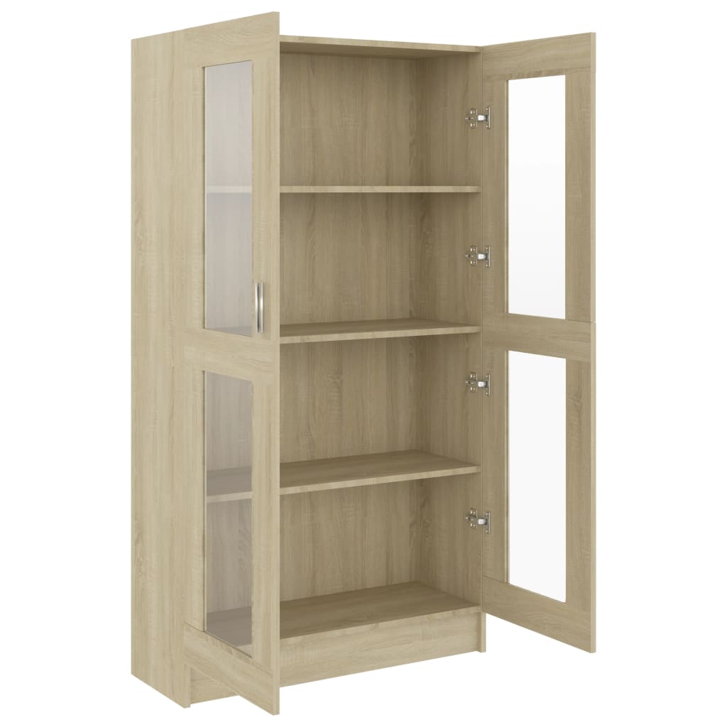 Vitriinikaappi Sonoma-tammi 82,5x30,5x150 cm - Sisustajankoti.fi