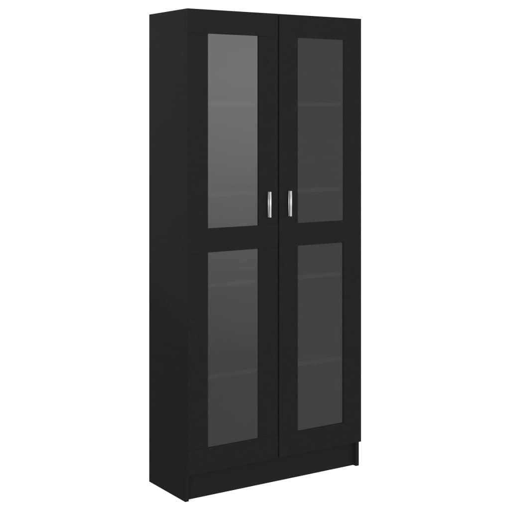 Vitriinikaappi musta 82,5x30,5x185,5 cm - Sisustajankoti.fi