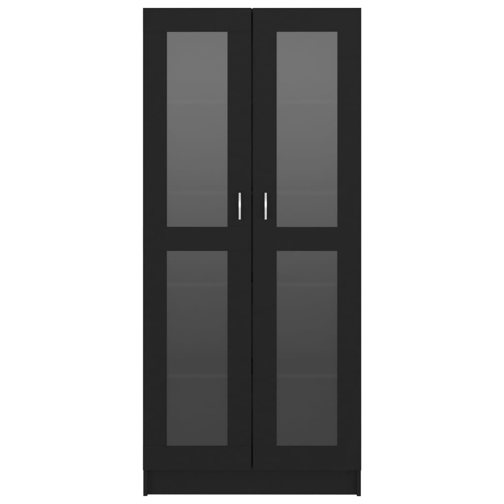 Vitriinikaappi musta 82,5x30,5x185,5 cm - Sisustajankoti.fi