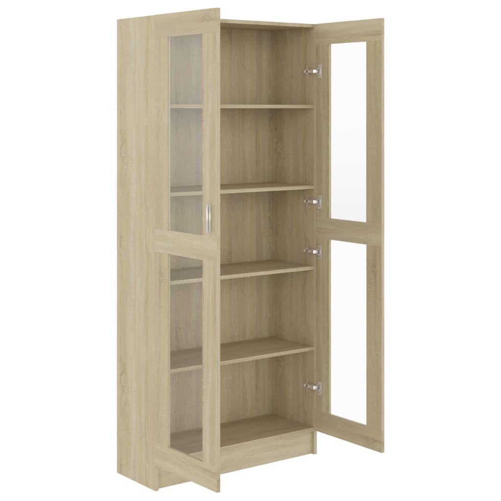 Vitriinikaappi Sonoma-tammi 82,5x30,5x185,5 cm - Sisustajankoti.fi