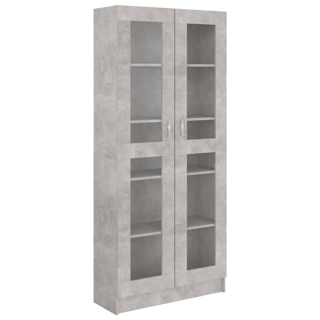 Vitriinikaappi betoninharmaa 82,5x30,5x185,5 cm - Sisustajankoti.fi