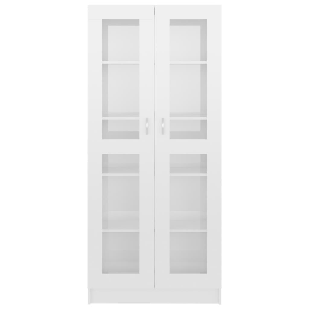 Vitriinikaappi korkeakiilto valk. 82,5x30,5x185,5 cm - Sisustajankoti.fi
