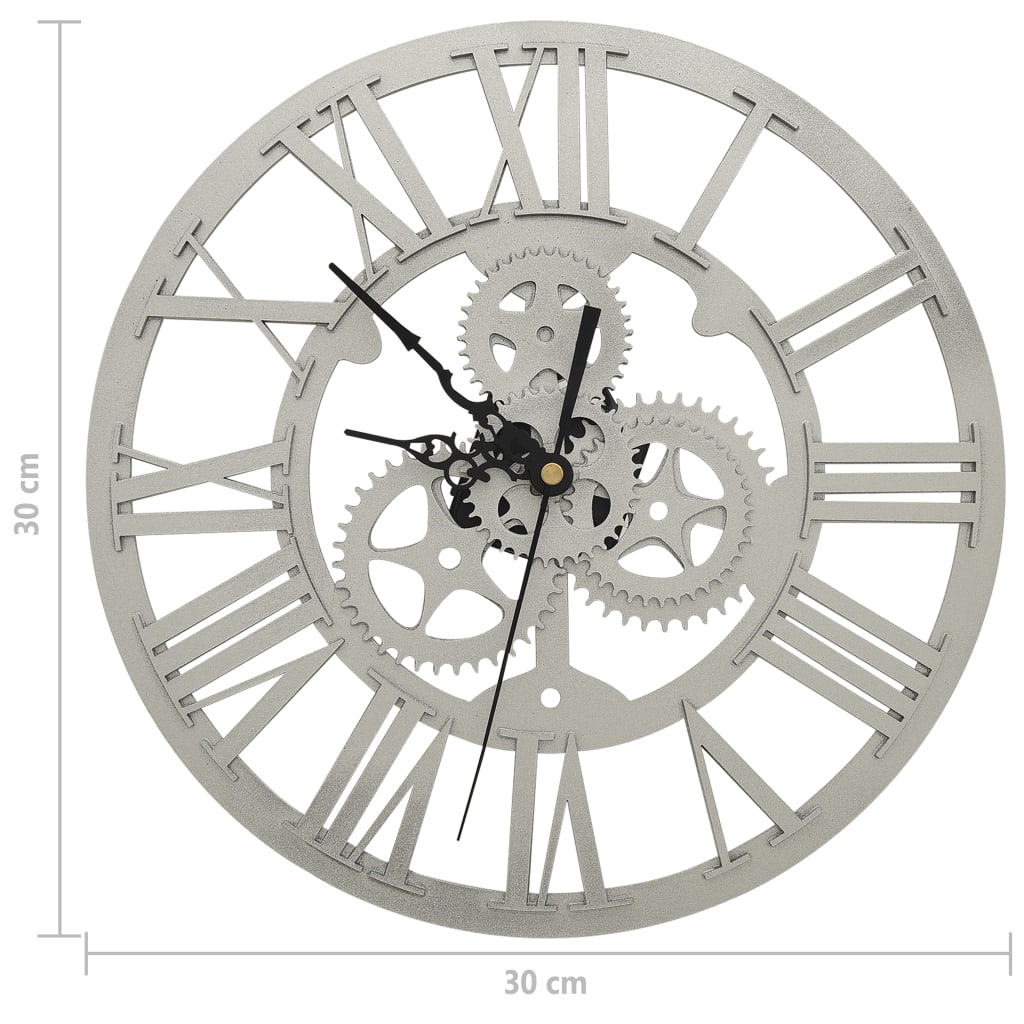 325169 Wall Clock Silver 30 cm Acrylic - Sisustajankoti.fi