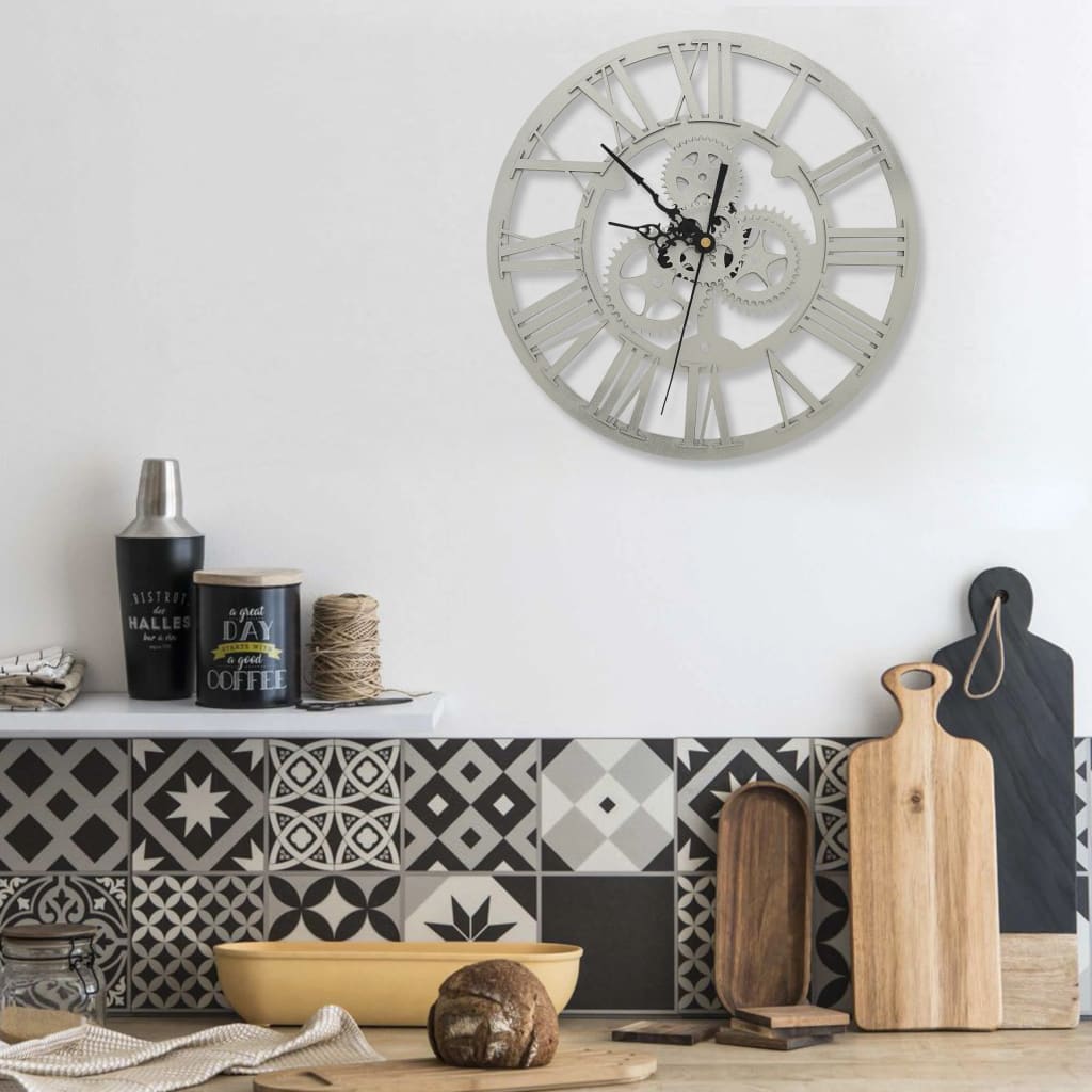 325169 Wall Clock Silver 30 cm Acrylic - Sisustajankoti.fi