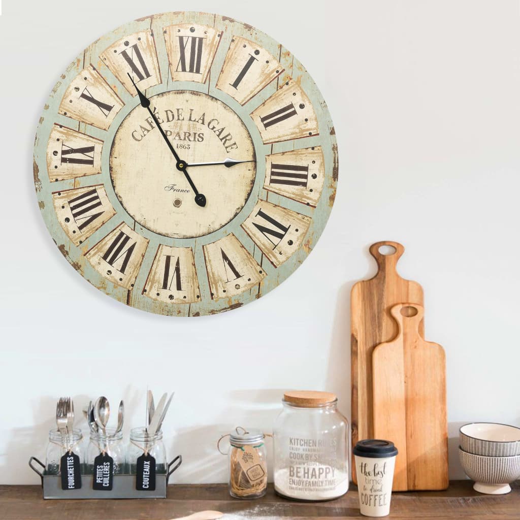 Seinäkello monivärinen 60 cm MDF - Sisustajankoti.fi