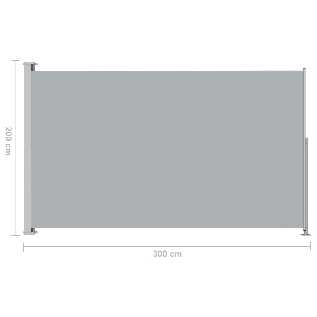 Sisäänvedettävä terassin sivumarkiisi 200x300 cm antrasiitti - Sisustajankoti.fi